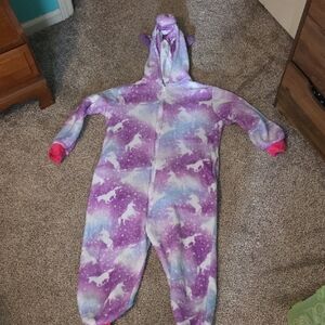 Purple Unicorn Kids One Piece Size Medium Girls